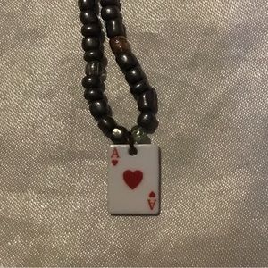 Ace of hearts necklace